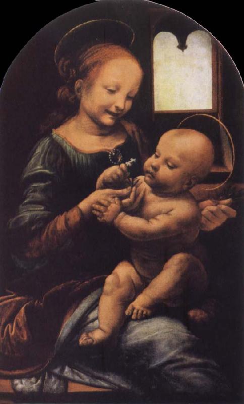 Leonardo  Da Vinci Madonna with a Flower